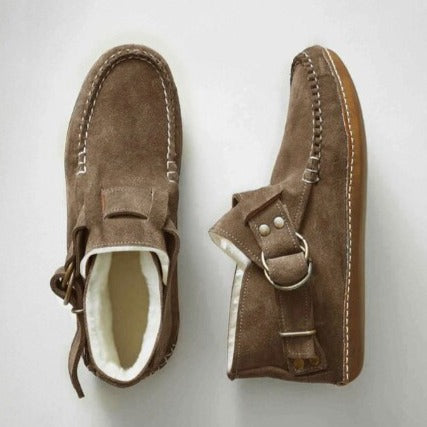 Duurzame, antislip zool van Arlette dames enkellaarsjes; warme winterlaarzen voor stevige grip.