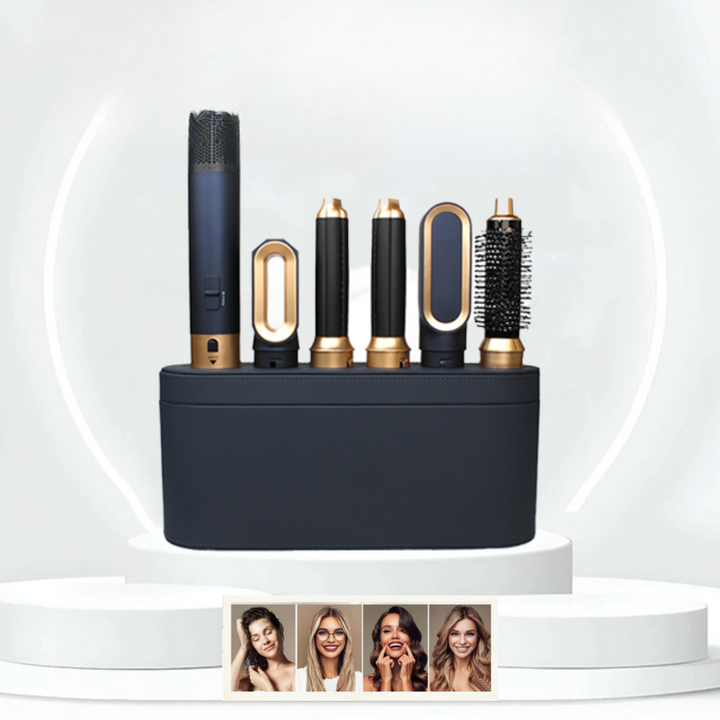 Dames AuraStyle 5-in-1 multistyler met ionische technologie voor drogen, krullen, steilen en volume.