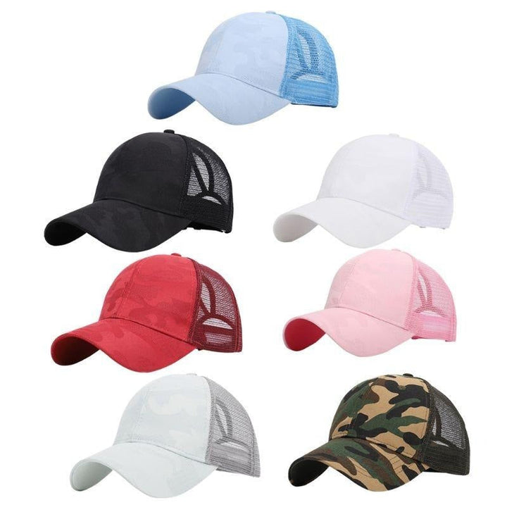 Dames pet met klittenbandsluiting, verstelbaar en comfortabel, voor elke hoofdomtrek.