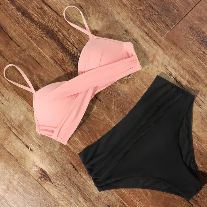 Zomer klaar met deze push-up bikini voor dames, hoge taille voor optimaal comfort.