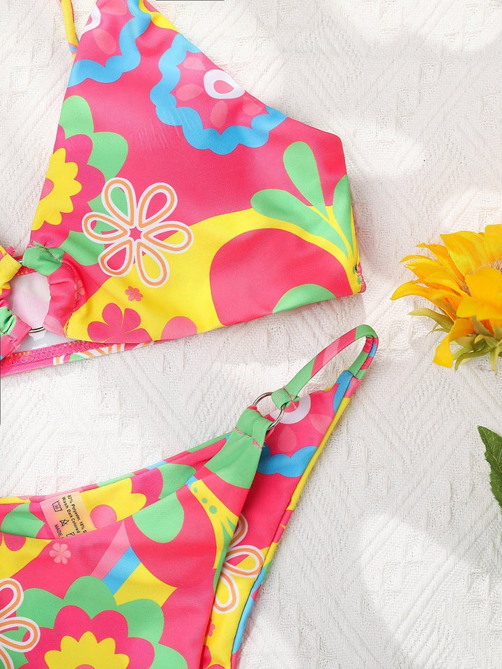 Liliane dames bikinipak met bloemenprint, modieuze vrouwenmode voor de zomer. Comfortabele en chique strandkleding.