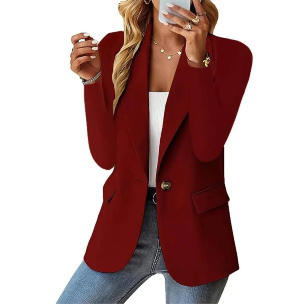 Modieuze dames blazer: Elegante snit met lange mouwen, ideaal voor een zakelijke of casual outfit.