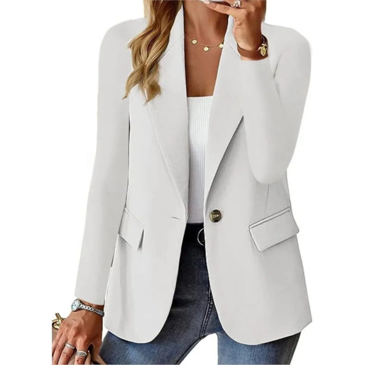 Zakelijke dames blazer: Elegante en modieuze blazer met lange mouwen, ideaal voor een professionele uitstraling.