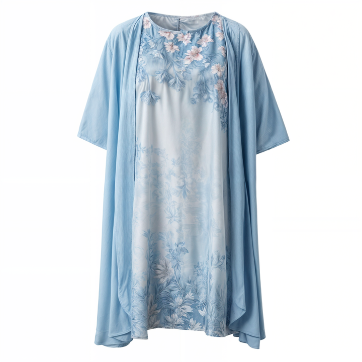 Dames bloemenjurk 'Eliana' met flatterende A-lijn en levendige print, perfect voor zomerse dagen.