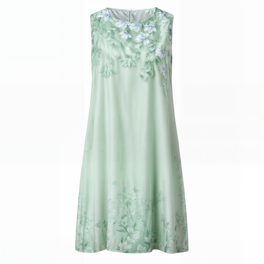 Unieke bloemenprint siert deze A-lijn damesjurk 'Eliana', een must-have voor de stijlvolle vrouw.