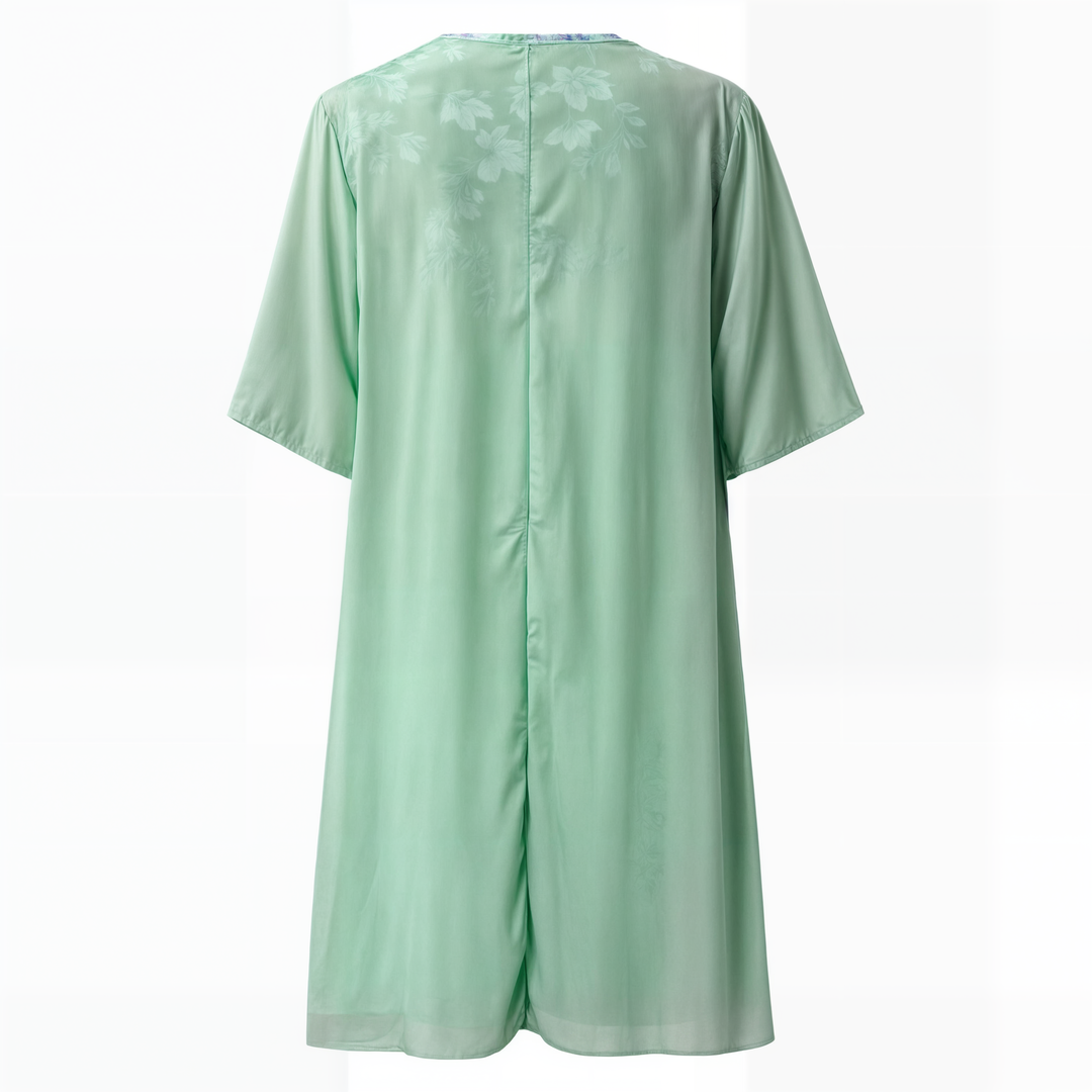 Creëer een zomerse vibe met deze 'Eliana' A-lijn bloemenjurk voor dames, met vrolijke kleuren.