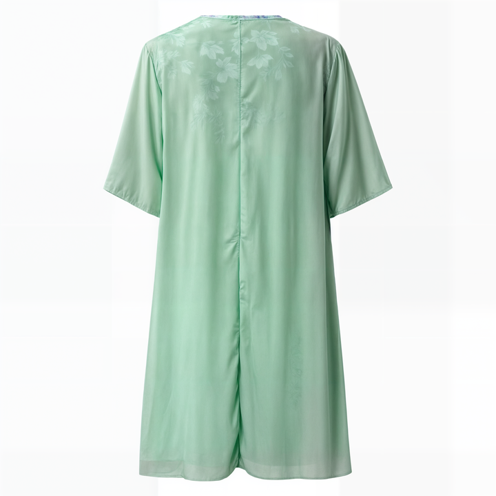 Creëer een zomerse vibe met deze 'Eliana' A-lijn bloemenjurk voor dames, met vrolijke kleuren.