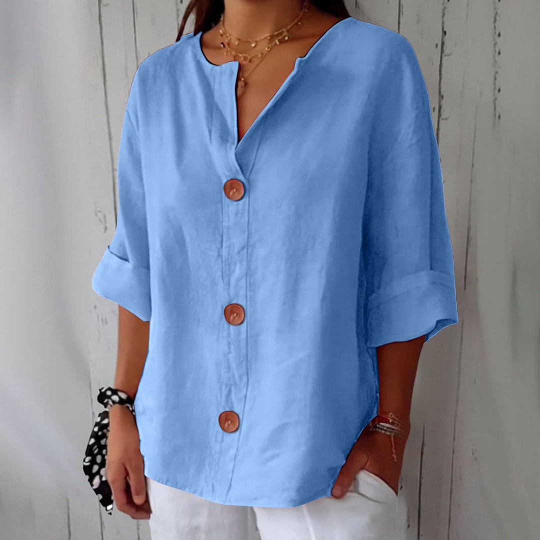 Elegante zomer blouse voor dames met stijlvolle details