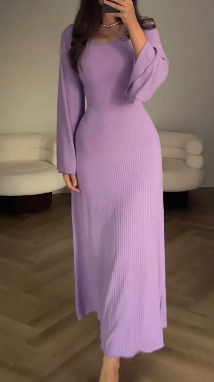 Comfortabele zomerse bodycon maxi jurk voor vrouwen, met elegante vetersluiting. Een stijlvolle lange lentejurk.