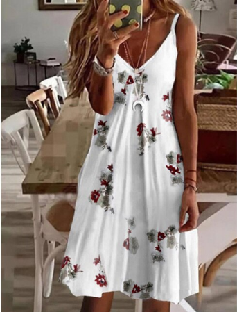 Stijlvolle dames zomerjurk, perfecte boho jurk met vrolijke print voor vakantie en casual zomerkleding.