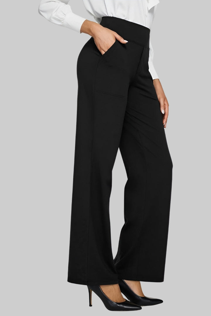 Zachte dameskleding broek met elastische taille voor dagelijks gebruik