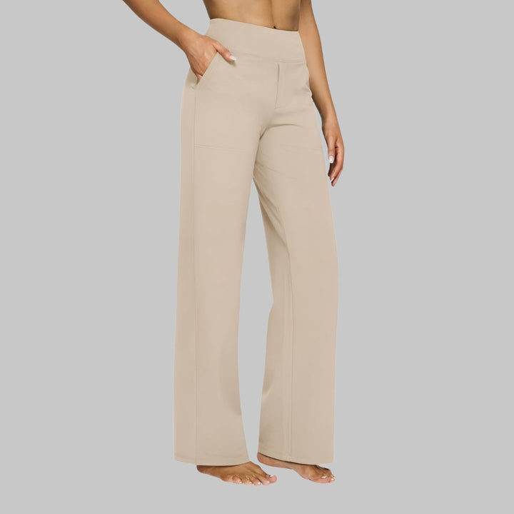 Modieuze hoge taille broek met wijde pijpen voor casual outfits