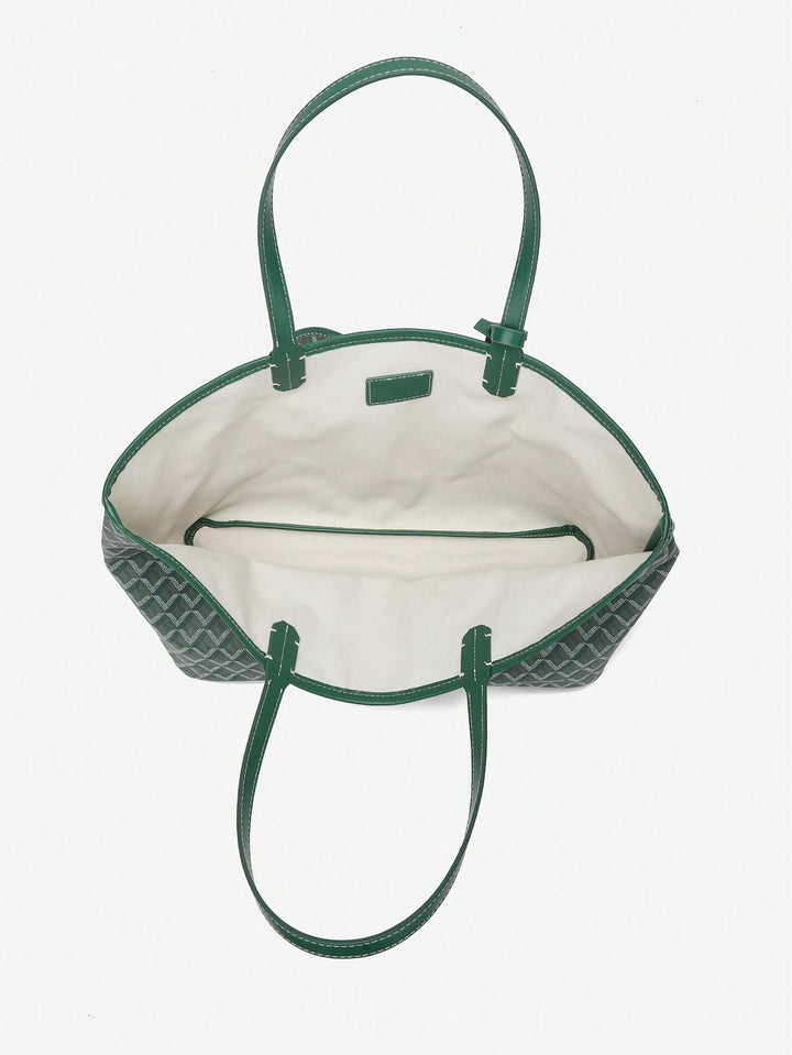 Grote dames handtas, lichtgewicht casual schoudertas, moderne ruime tote bag.