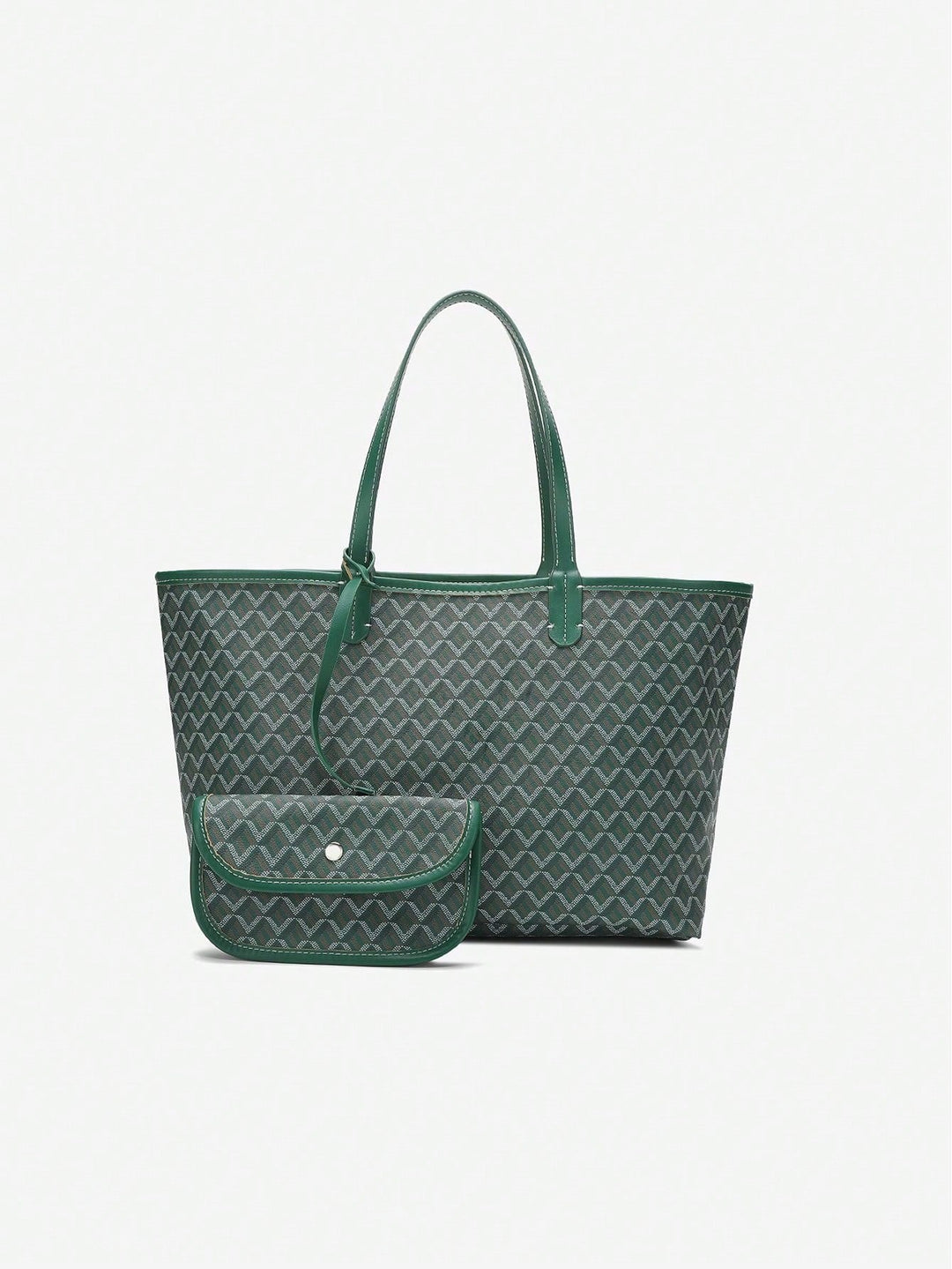Trendy PVC tote bag, lichtgewicht schoudertas voor dames, ideaal voor studentenboeken.