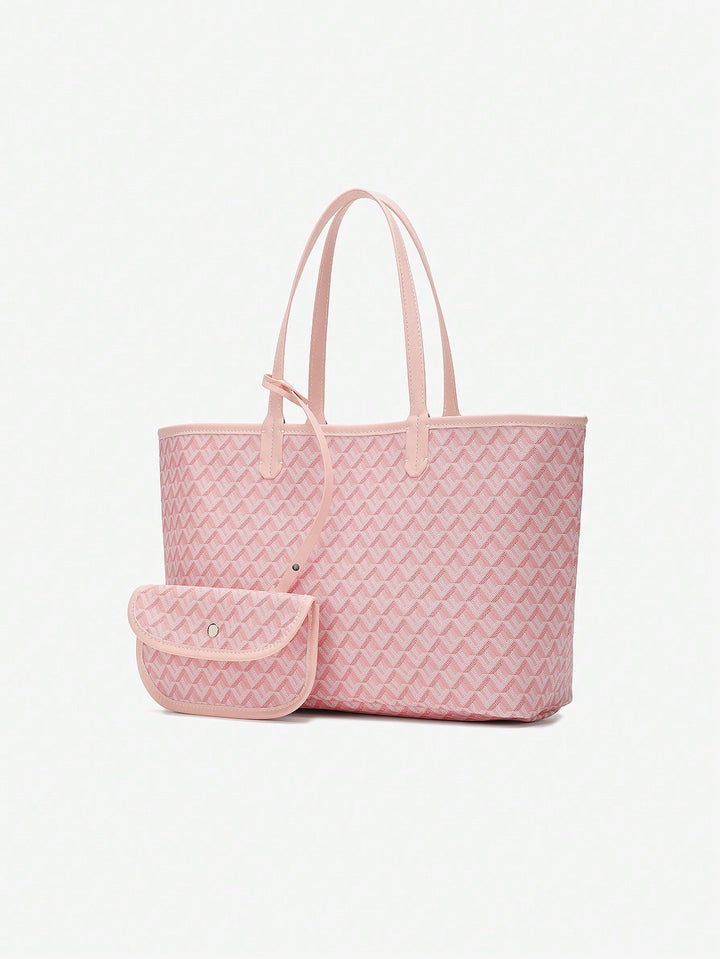 Dagelijkse dames tote bag, lichtgewicht PVC schoudertas, comfortabel en ruim.