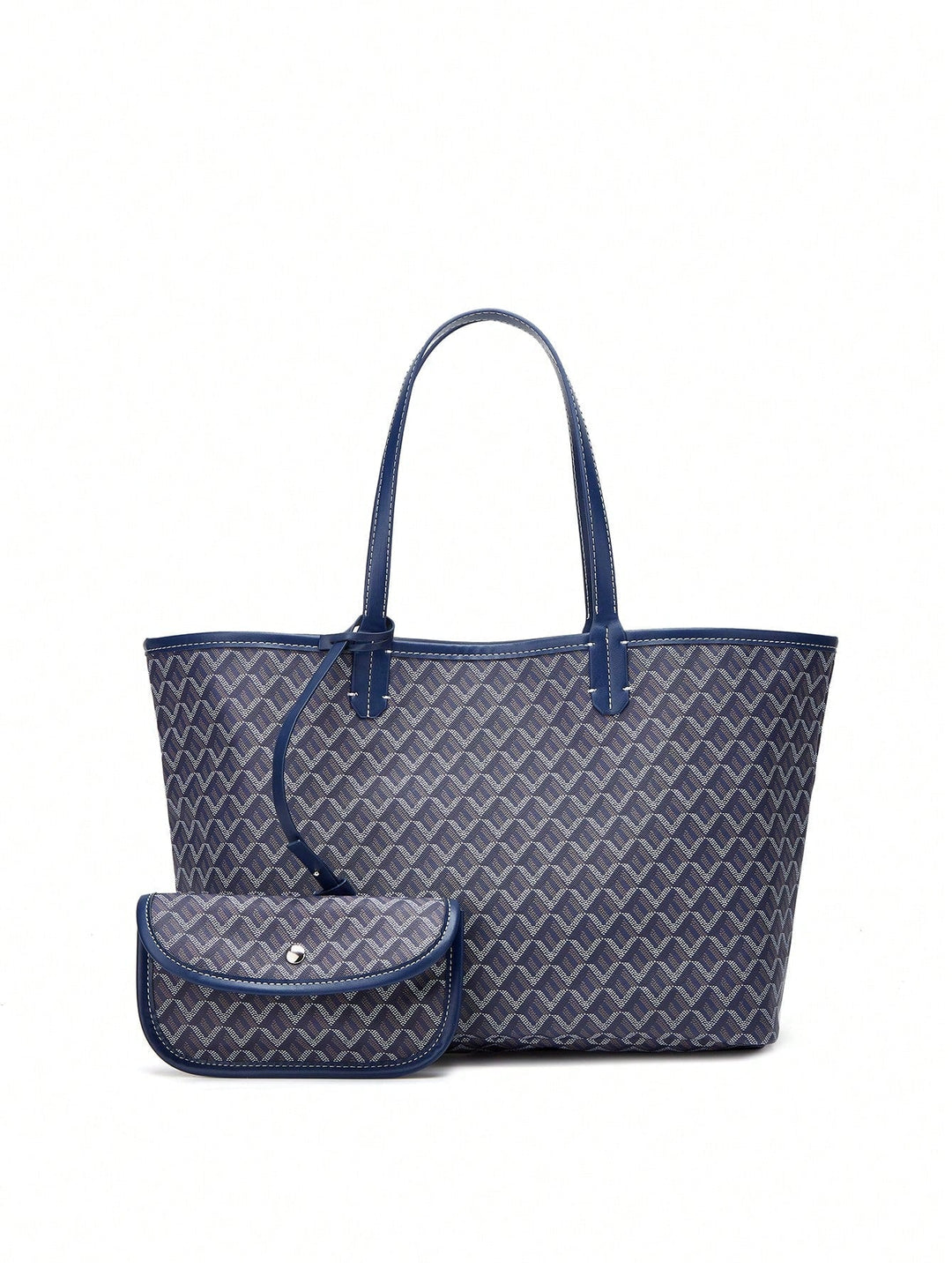 Minimalistische dames handtas, lichtgewicht ruime tote bag van duurzaam PVC.
