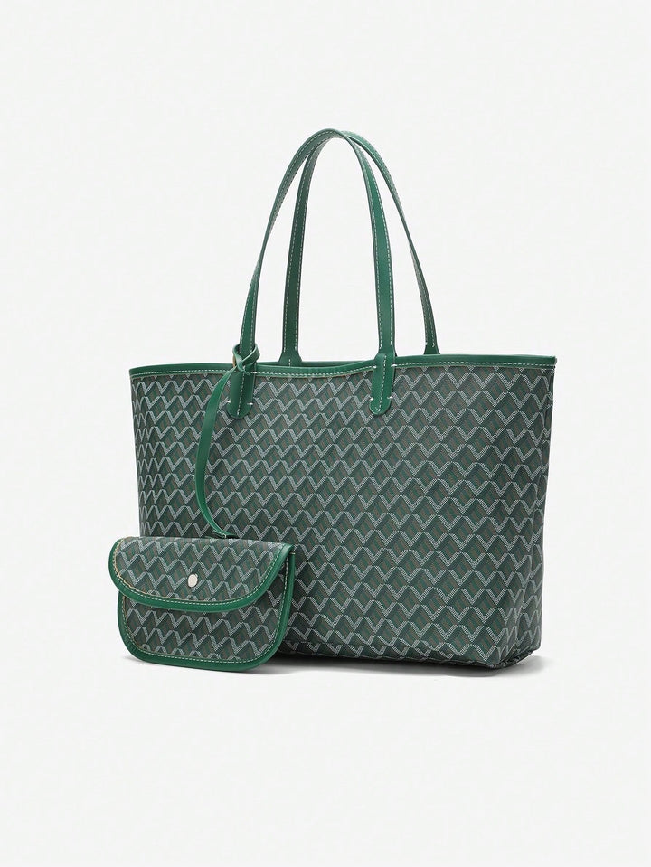 Moderne PVC handtas voor dames, lichtgewicht schoudertas, grote capaciteit tote bag.