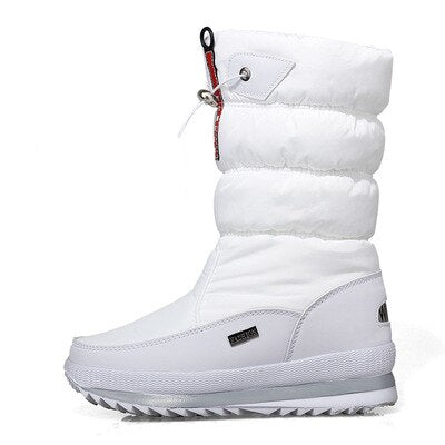 Dames snowboots met waterdichte technologie; warme en comfortabele winterlaarzen voor lange wandelingen outdoor.