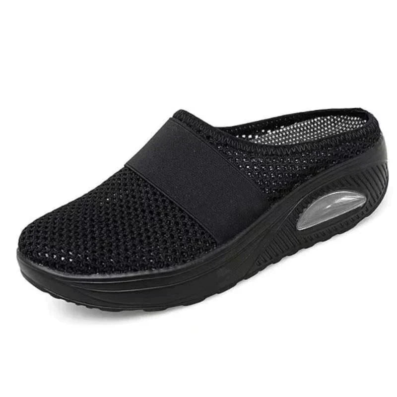Detail van de CloudStep luchtkussen zool voor schokabsorptie en verbeterd loopcomfort.