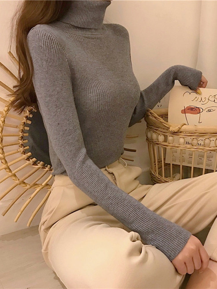 Zachte, comfortabele dames coltrui. Warme winterkleding, een must-have voor elke vrouw in één maat.