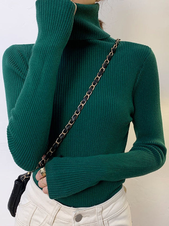Dames wintertrui met col. Heerlijk warm en stijlvol voor koudere dagen, comfortabele mode.