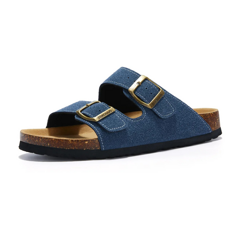 Ergonomische dames zomer sandalen met kurkvoetbed, ontworpen voor optimaal comfort en casual stijl.