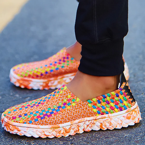 Dames comfort sneakers met memory foam zool, ideaal voor casual gebruik en reizen.