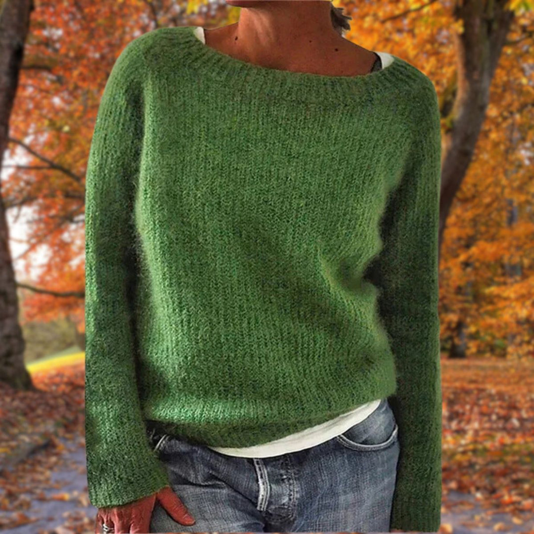 Casual dames trui met ronde hals, lange mouwen en comfortabele pasvorm. Essentieel voor vrouwenkleding.