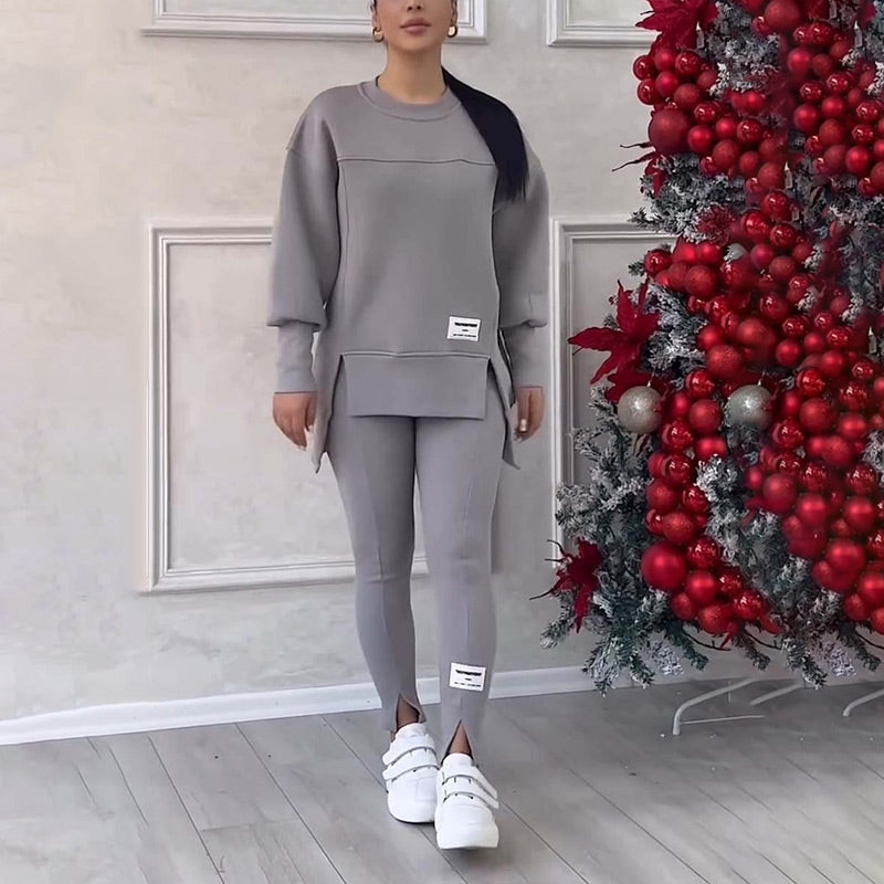 Stijlvolle dames set bestaande uit een zachte top en bijpassende broek; comfortabel & modern voor elke dag.