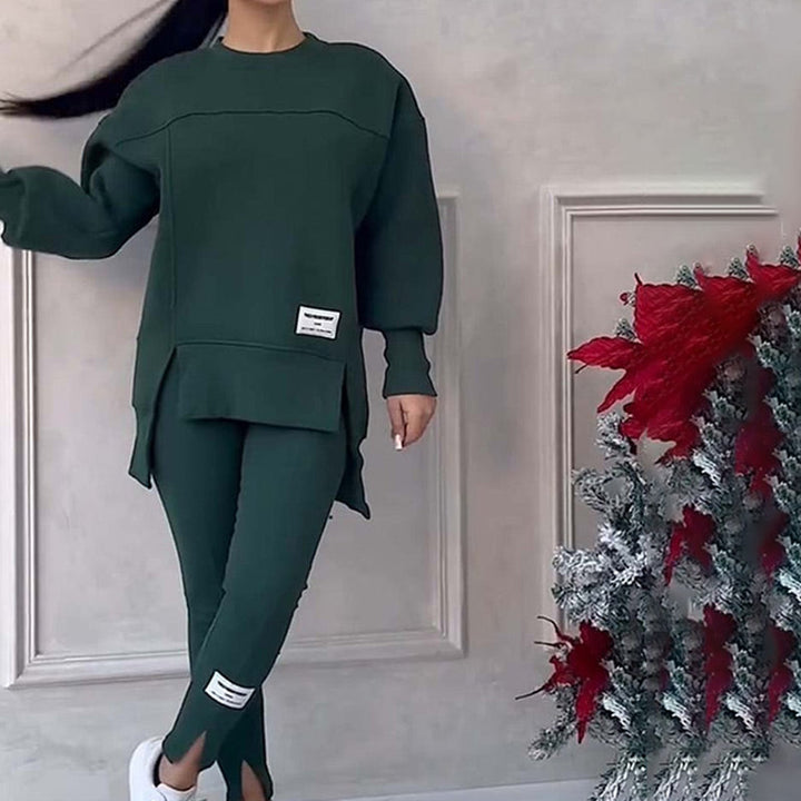 Dames stijlvolle en comfortabele outfit set voor een ontspannen, maar chique look; perfecte casual kleding.