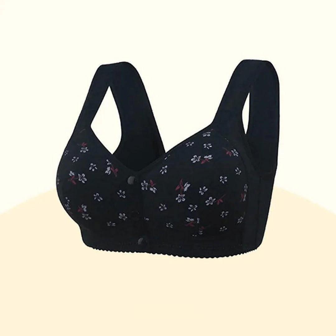 Dagelijkse dames comfort bh met handige voorknoopsluiting, biedt zachte ondersteuning en optimaal draagcomfort.