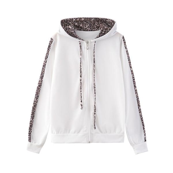 Trendy dames sweatpak in een effen kleur, bestaande uit een vest en joggingbroek. Comfortabele damesmode.