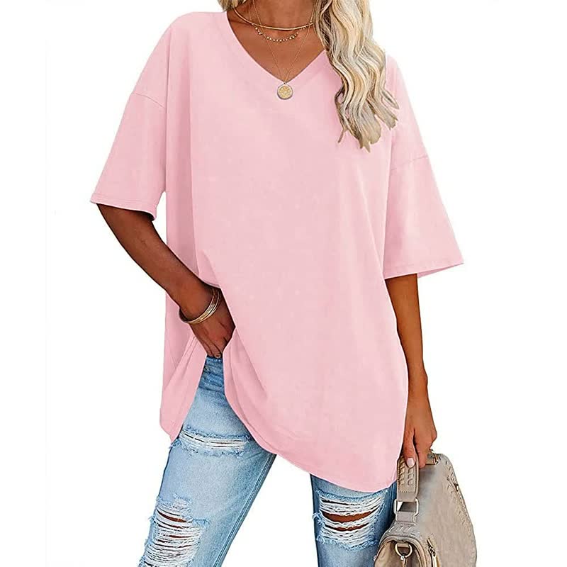 Dames ComfyShirt™: modieus en comfortabel T-shirt met relaxte pasvorm, ideaal voor zomer en lente.