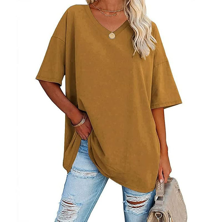 Trendy ComfyShirt™ dames T-shirt voor een comfortabele zomer. Relaxte pasvorm, modieus design.
