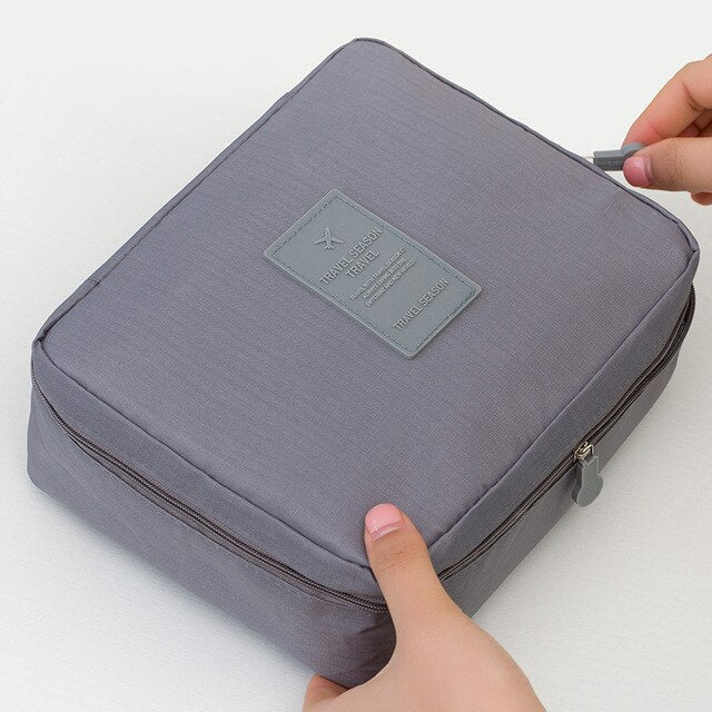 Compacte waterdichte make-up reistas voor dames, bloemenpatroon cosmetica organizer.