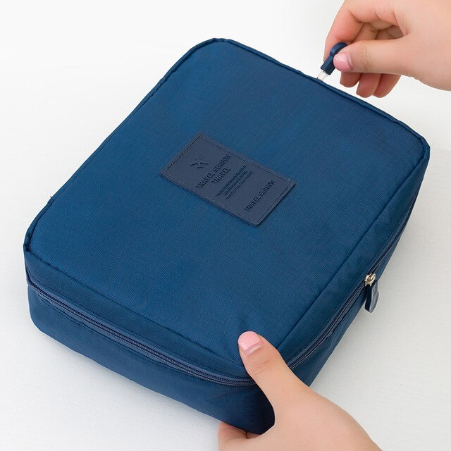Luipaardprint waterdichte make-up tas, compacte opbergtas voor cosmetica en reisbenodigdheden.