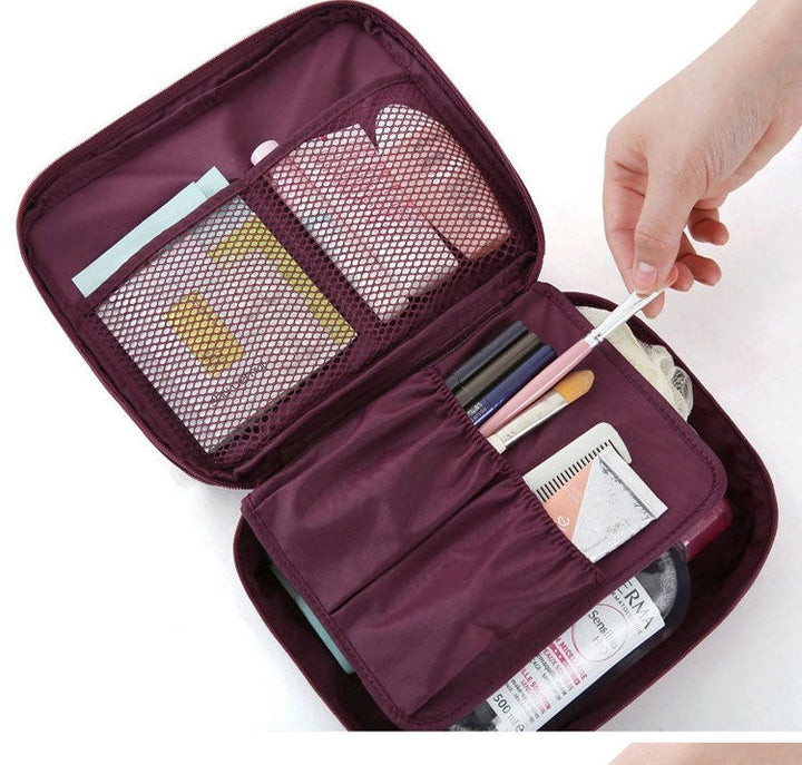 Handige waterdichte opbergtas voor make-up en toiletartikelen, compacte reisorganizer voor dames.