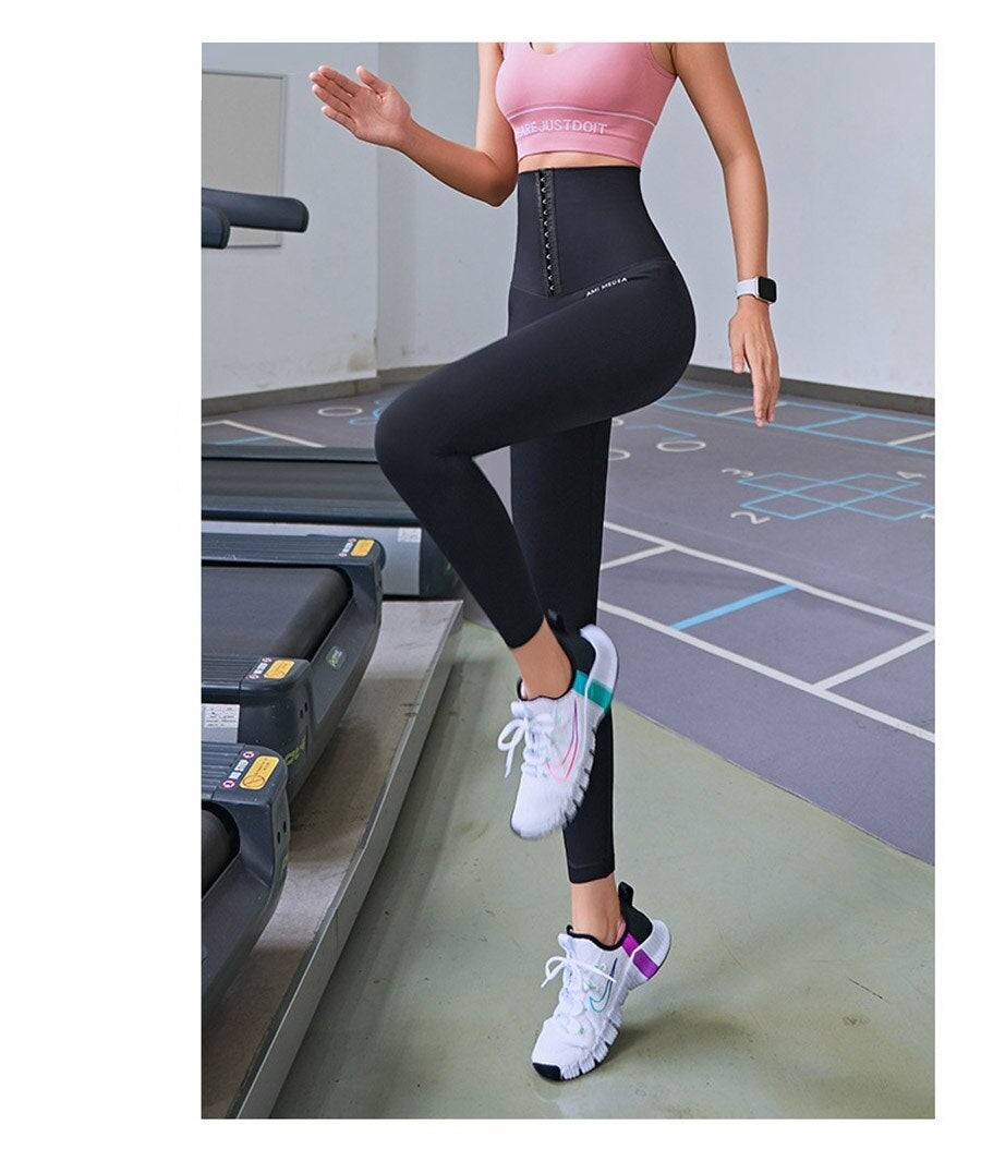 Dames compressie legging, vormgevend & comfortabel, ideaal voor yoga & fitness.