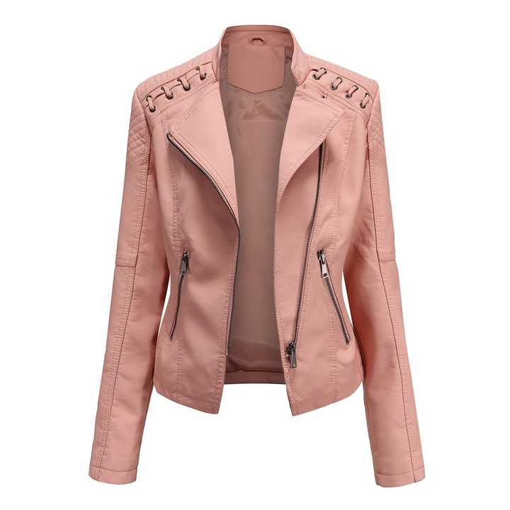 CoraJacket: een modieuze en warme dames winterjas. Stijlvolle leren bovenkleding voor dames.