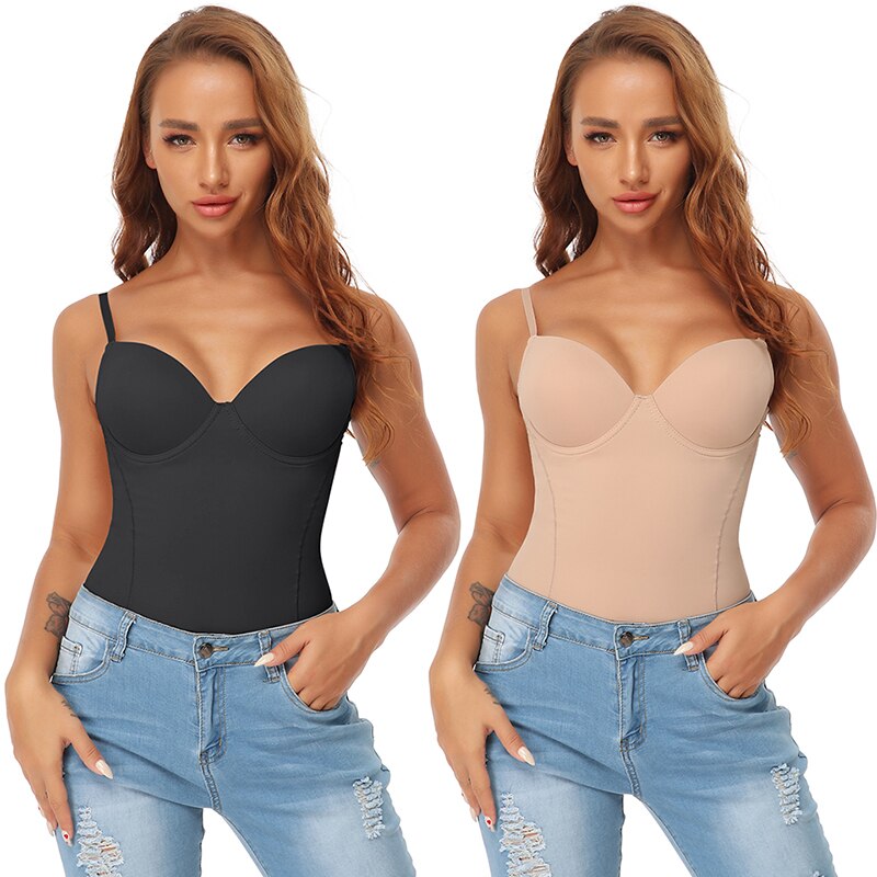 Comfortabele dames shapewear bodysuit, zacht en figuurcorrigerend, voor een gladde look onder lingerie.