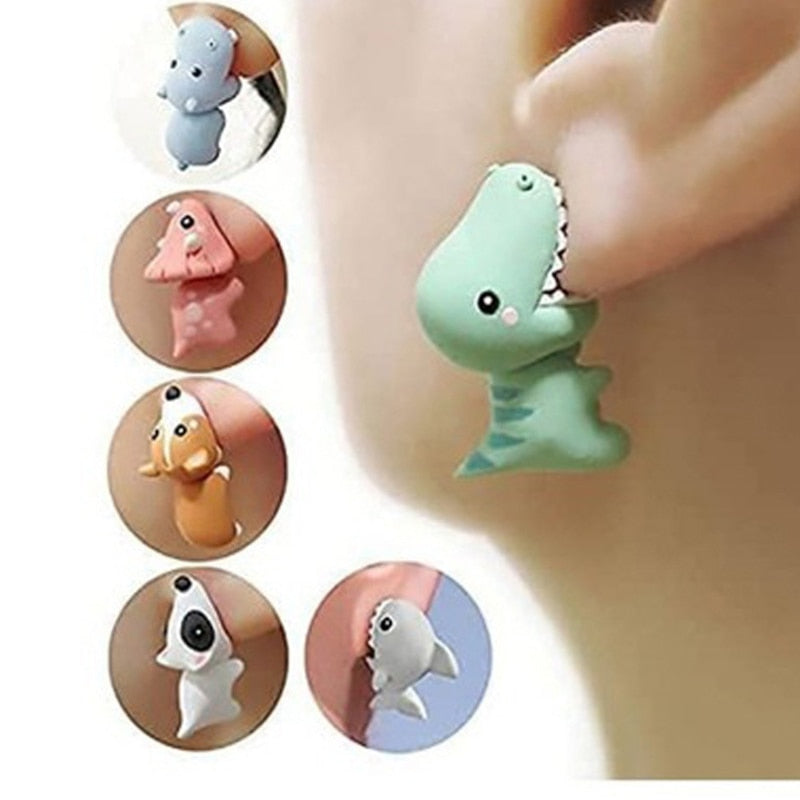 Dames dieren oorbellen set met speels en trendy design, perfecte sieraden als cadeau.