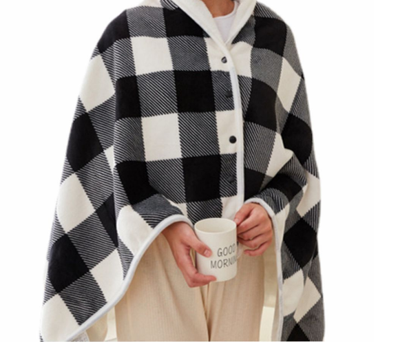 Ideaal cadeau: warme draagbare elektrische deken voor dames, comfort en ontspanning in de winter.