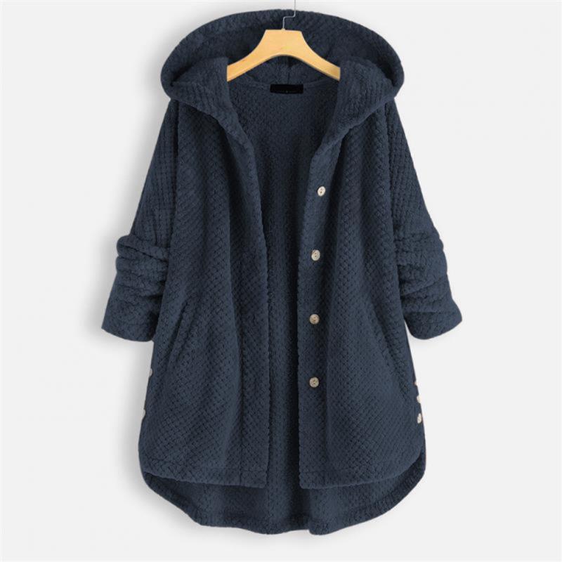 Comfortabele dames jas, zachte stof, lange mouwen, perfect als warm en modieus vest met capuchon.