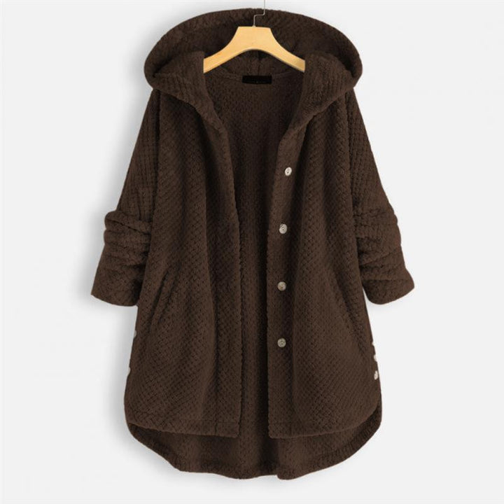 Modieus damesvest met capuchon, elegant en comfortabel, perfect voor een casual look. Lange mouwen.