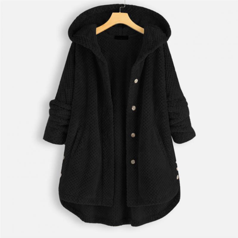 Elegante dames jas met capuchon, lange mouwen, comfortabel vest voor een stijlvolle outfit.
