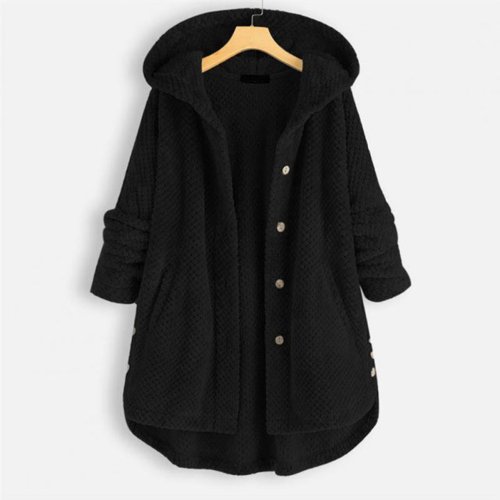 Elegante dames jas met capuchon, lange mouwen, comfortabel vest voor een stijlvolle outfit.