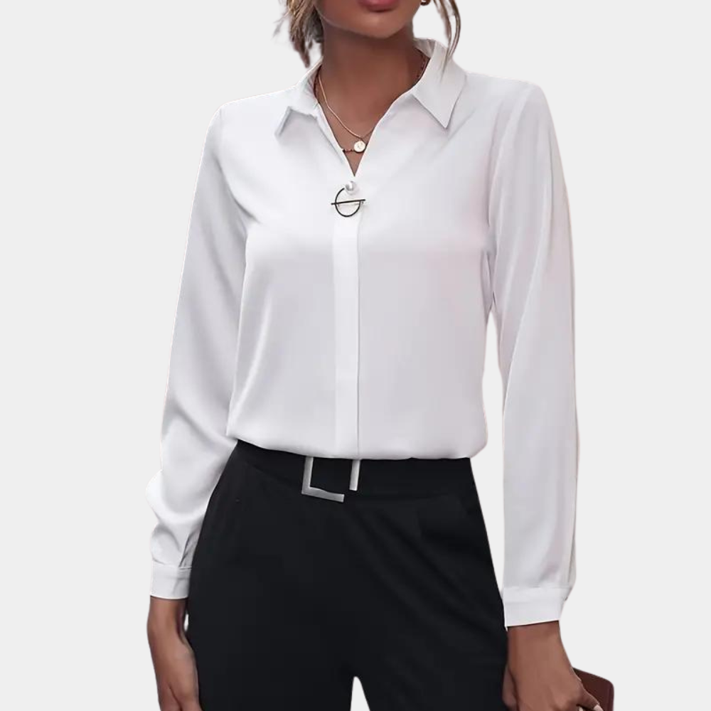 Zakelijke Damesblouse Amélie: Tijdloze elegante top voor vrouwen, geschikt voor kantoor en vrije tijd.