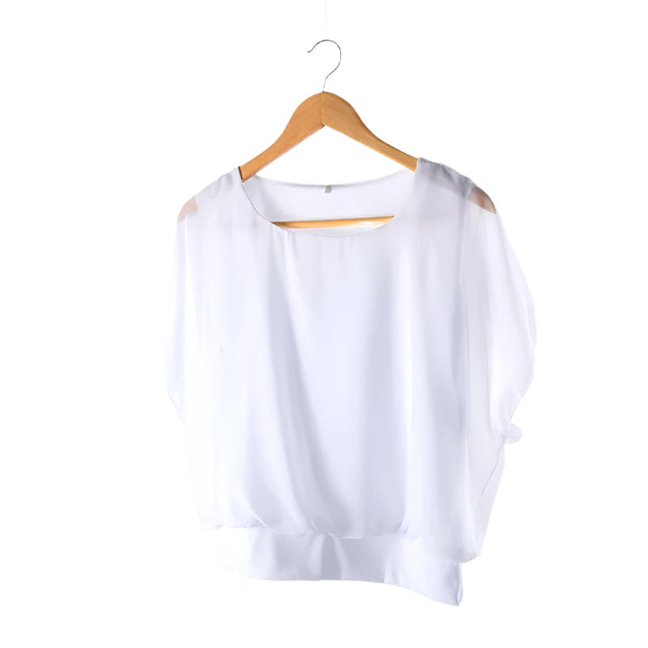 Modieuze dames blouse Ariana met prachtige ruche mouwen en een comfortabele vloeiende pasvorm, zeer veelzijdig.