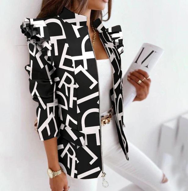 Veelzijdige dames blazer: een casual chic mode blazer die elke garderobe compleet maakt.