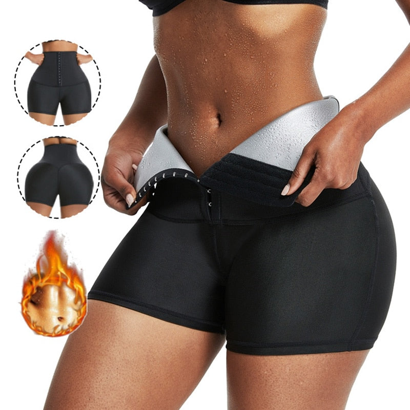 Dames FitCorset afslankbroek in neopreen, bevordert zweet voor gewichtsverlies en figuurcorrectie. Comfortabel.